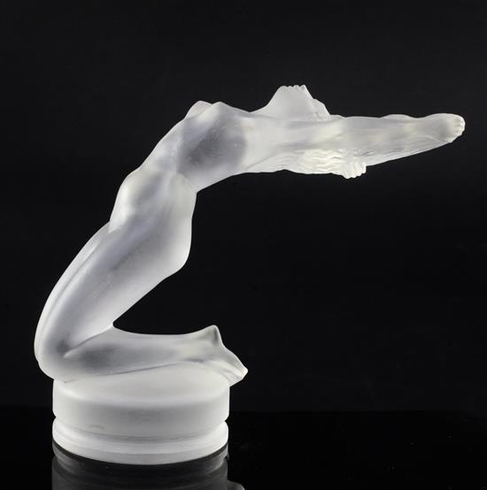 Chrysis/Nude Female. A glass mascot by René Lalique, introduced on 21/3/1931, No.1183 Height 13cm.